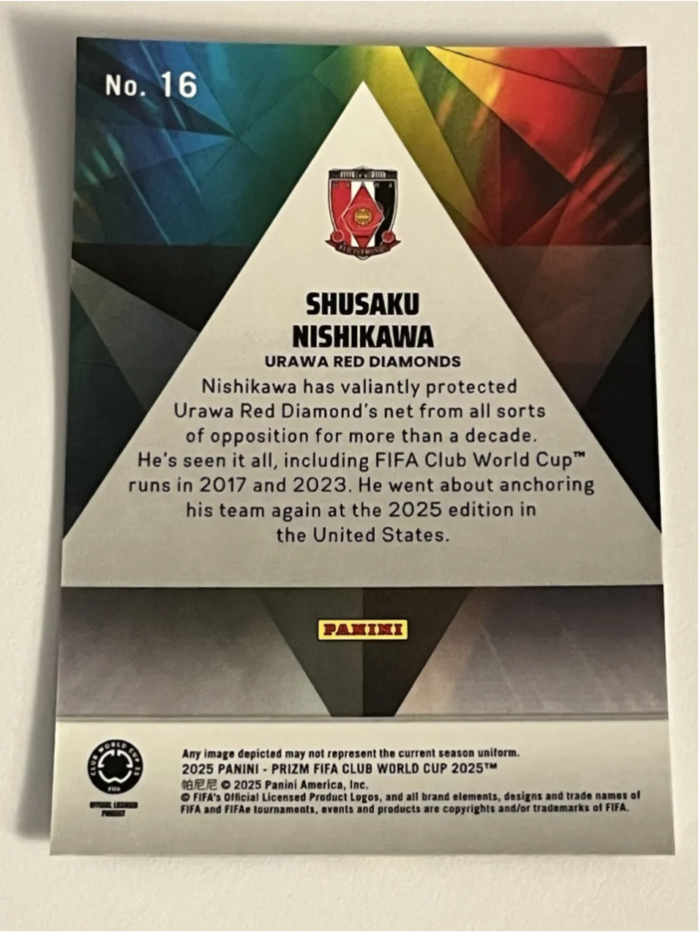 Shusaku Nishikawa 2025 Panini FIFA Club World Cup Prizmatic Silver Prizms #16 - Picture 6 of 6